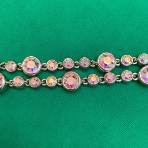 Toustone Swarovski Ice Aurora Borealis double strand bracelet